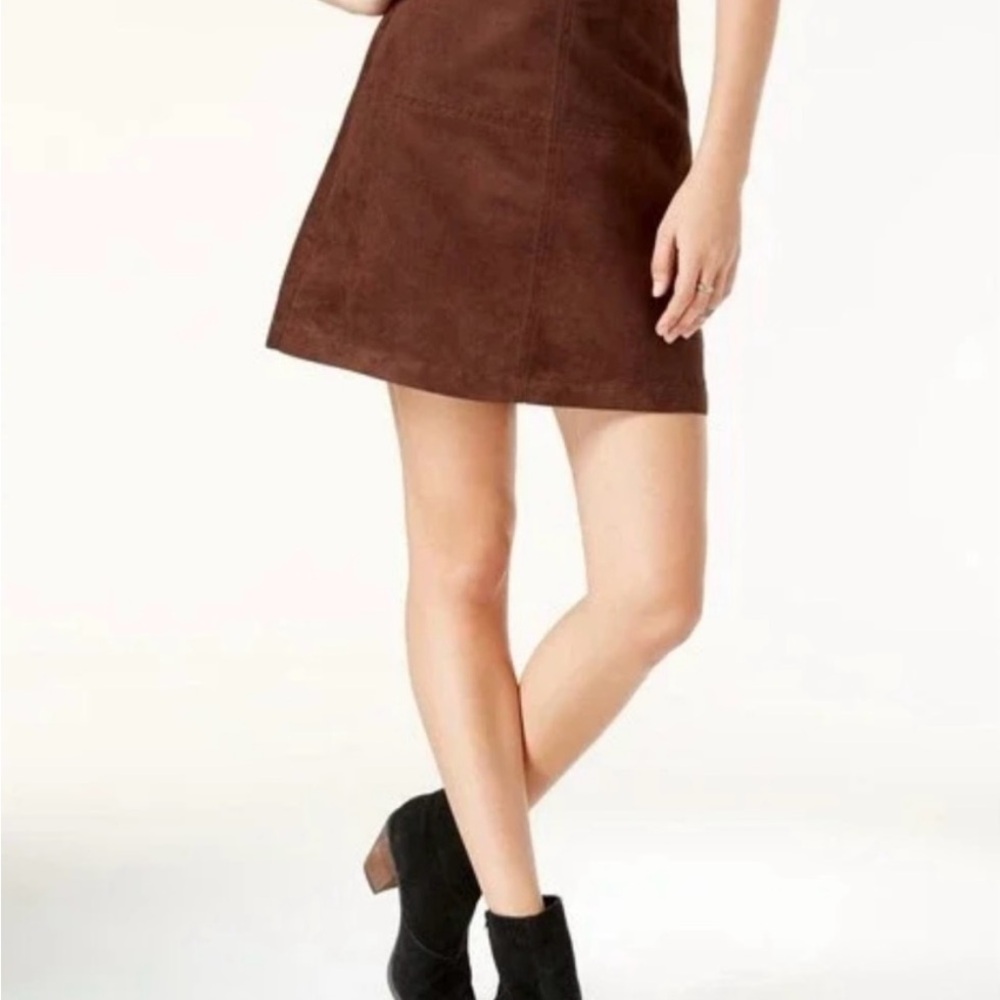 Sanctuary Brown Suede Skirt